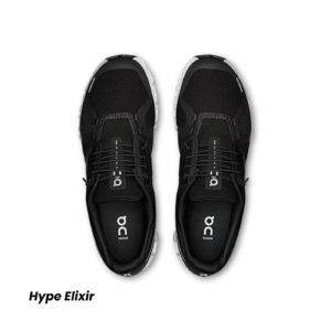 Alternative view of On Running Cloud 6 Wide noir blanc